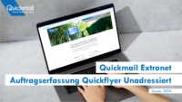 Anleitung zur Auftragserfassung für Quickflyer Unadressiert im Extranet